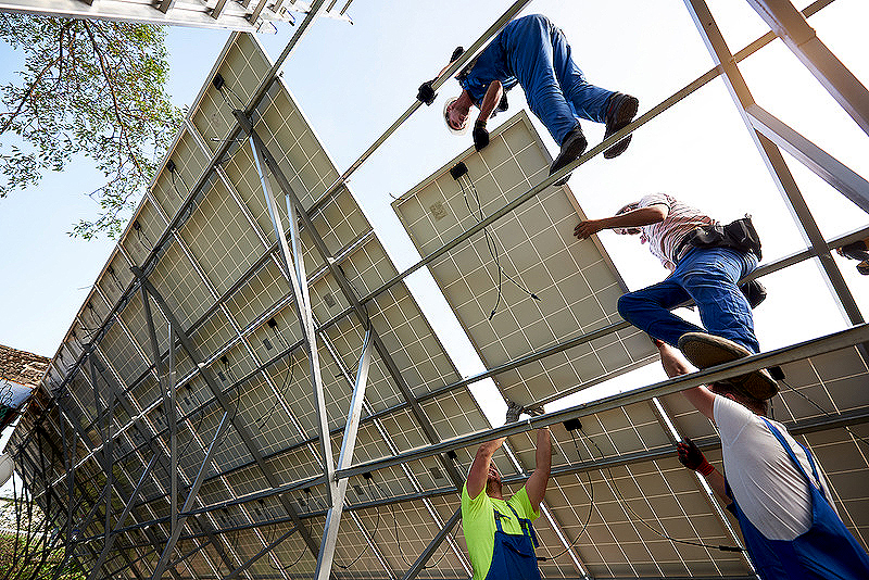 Outer Solar Panel Stand-alone exterior solar panel system installation, renewable green ...